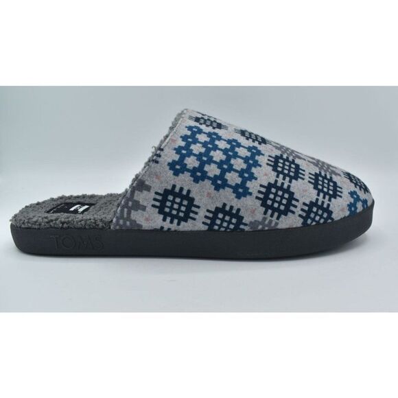 Toms Mens 11 Harbor Frost Grey Snowdon Repreve Two Tone Felt Slip‎ On Slippers main image 8